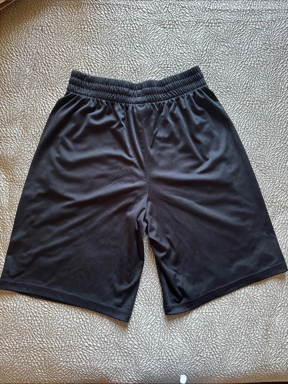 adidas Black Athletic Shorts with Vertical Logo